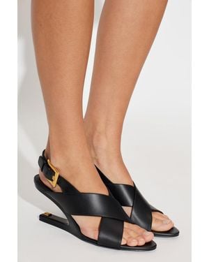 Balmain Wedge Sandals 'Anthem' - Black