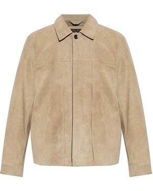 Rag & Bone Suede Jacket With Pockets - Natural