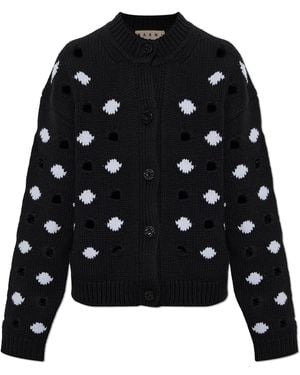 Marni Wool Cardigan - Black