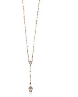 McQueen Necklace With Cubic Zirconia - Metallic