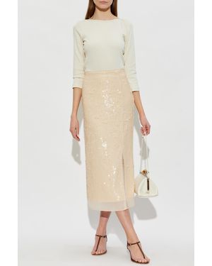 Rag & Bone Sequin Skirt - Natural