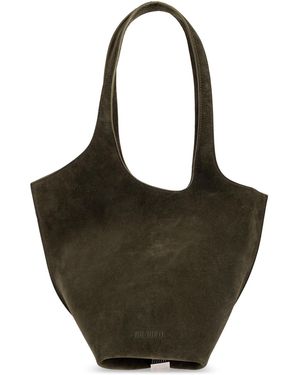 The Attico "La Scoop Medium" Shopper Bag - Black