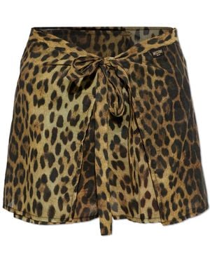 Moschino Short Pareo With Animal Motif - Green
