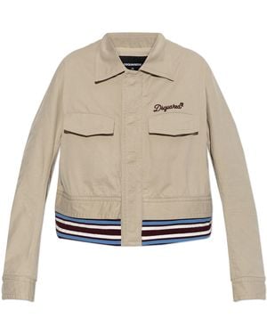DSquared² Loose-Fit Cotton Jacket - Natural