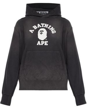 A Bathing Ape Sweatshirt With Logo - Black