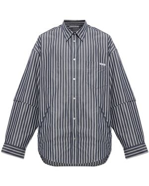 Acne Studios Cotton Shirt With Pocket - Blue