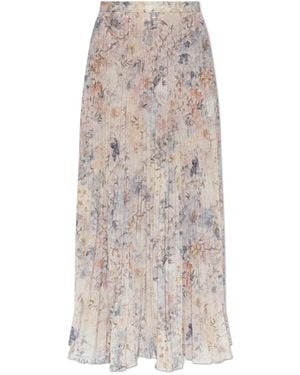 Golden Goose Pleated Skirt Finished With Sequins - White