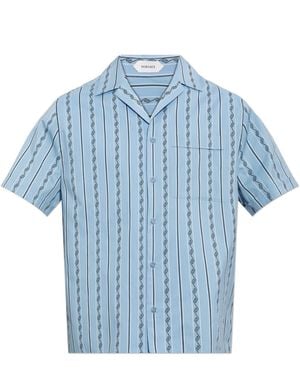 Versace Shirt With Greek Pattern - Blue