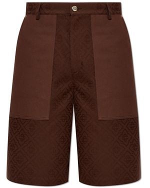CASABLANCA Monogram Shorts - Brown