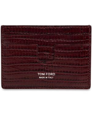 Tom Ford Card Case With Money Clip - Purple