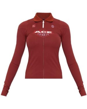 LACOSTE RUNWAY Long-Sleeve Top - Red