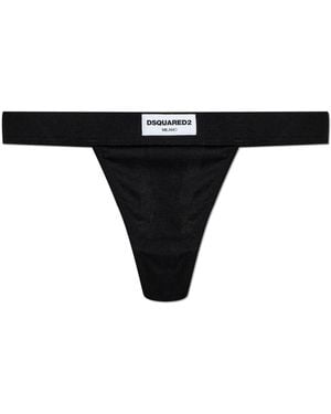 DSquared² Bra With Logo Patch - Black