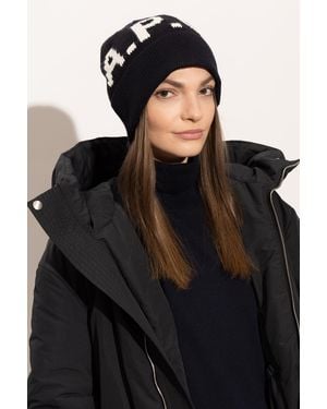 A.P.C. Cap With Logo - Black