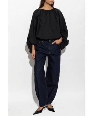 By Malene Birger 'Semara' Top With Puff Sleeves - Blue