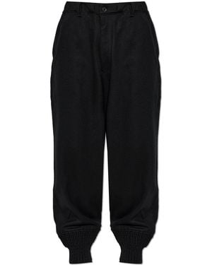 Yohji Yamamoto Wool Trousers - Black