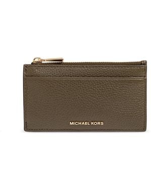 MICHAEL Michael Kors Leather Cardholder With Logo - Brown