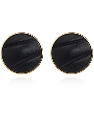 Chloé Round "Pleats" Clips - Black