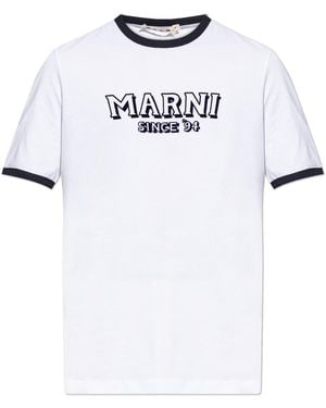 Marni T-Shirt With Logo - White