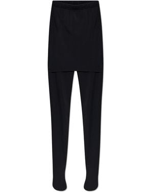 Vetements Leggings With A Front Pleat - Black