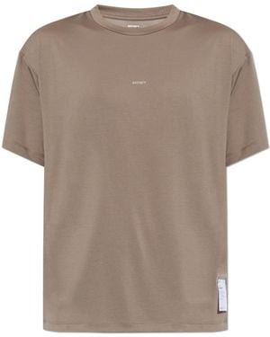 Satisfy T-Shirt With Printed Logo - Brown