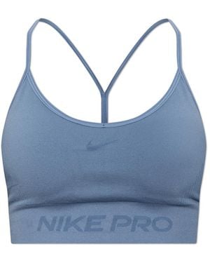 Nike Sports Bra With Logo - Blue