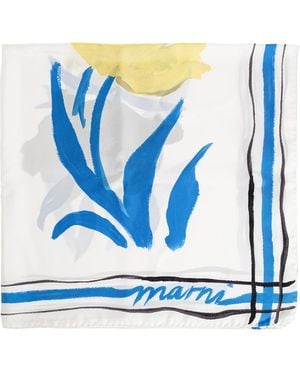 Marni Silk Scarf - Blue