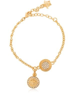Versace Bracelet With Shimmering Crystals - Metallic