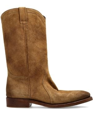 Jil Sander Suede Ankle Boots 'Bruce' - Brown
