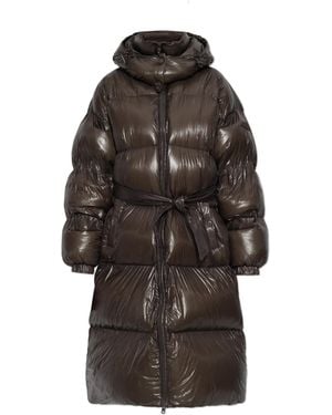 DIESEL Long Down Jacket 'W-Isher' - Brown