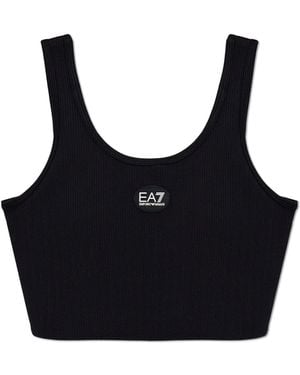 EA7 Short Top With Logo - Black