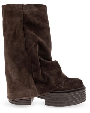 Agl Attilio Giusti Leombruni Platform Ankle Boots 'Lignes' - Brown