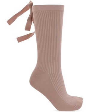 UGG 'Serenella Novelty Bow' Socks - Brown