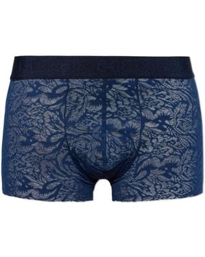 Hom Lace Boxers From The "Temptation" Collection - Blue