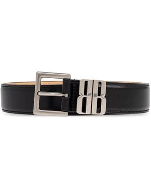 Balenciaga Leather Belt - Black