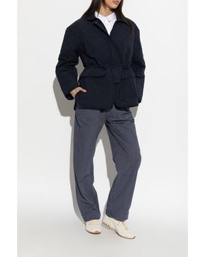 Rethinkit Studios Quilted Jacket With A Stand-Up Collar - Blue