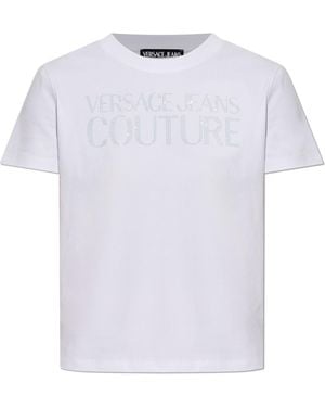 Versace Jeans Couture T-Shirt With Shimmering Sequins - White