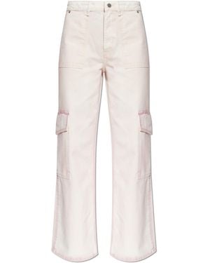 Ganni Cargo Jeans - White