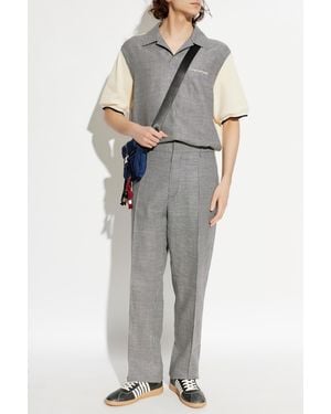 DSquared² Wool Plaid Patterned Pants - Gray