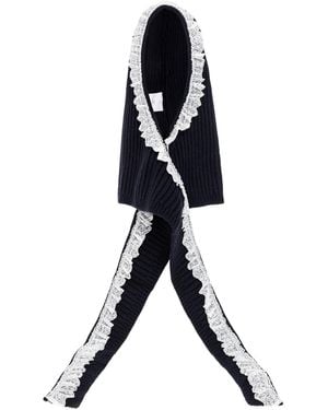 Ganni Hood-Scarf - Black