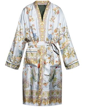 Etro Silk Robe - White