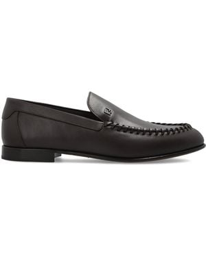 Fendi Leather Loafers - Black