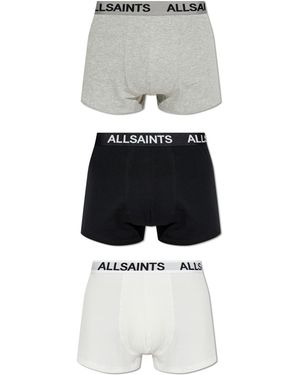 AllSaints Three-Pack Of Boxers - White