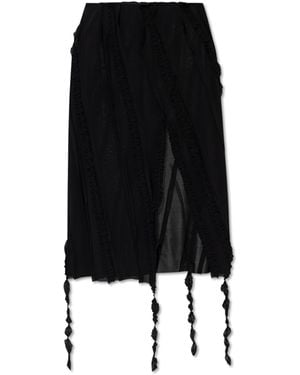 Blumarine Skirt With Decorative Trim - Black