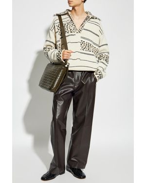 Bottega Veneta Leather Pants - Brown