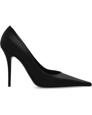 AMINA MUADDI Satin Heeled Shoes "Barbara" - Black