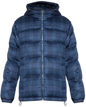 Etro Down Jacket With Hood - Blue