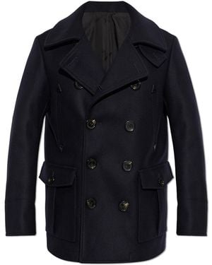 DSquared² Short Double-Breasted Coat - Blue