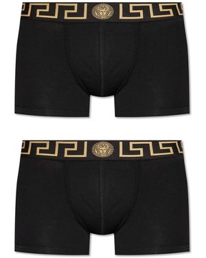 Versace Two-Pack Of Boxers With Logo - Black