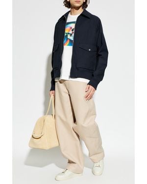 Paul Smith Cotton Jacket With Collar - Blue