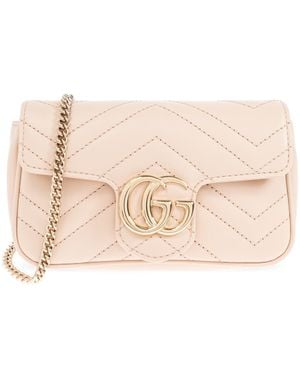 Gucci Shoulder Bag Gg Marmont Super Mini - Natural